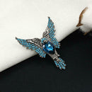 Fashion Eagle Brooches Animal Rhinestone Clothes Lapel Pin Badges Jewelry A