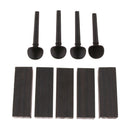 5pcs Violin Tuning Peg Material Ebony Wood for Luthiers DIY Supplies