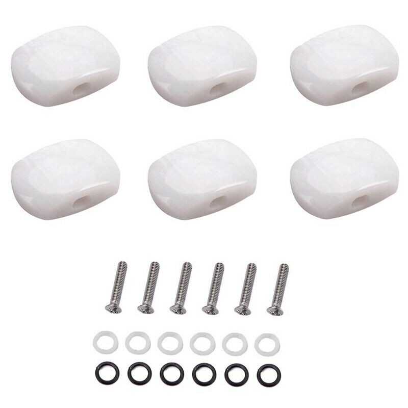6Pcs Acrylic Guitar Tuning Pegs Buttons Machine Heads Knobs With Screws Kit