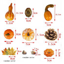 50Pcs Fall Holiday Decoration Pumpkins and Maple Leaves Pine Cones Acorns