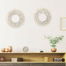 Wall-Mounted Mirror Lace Fringe 2 Sets Of Small Round Decorative Boho Mirro W9T2