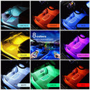 Vehicle LED Strip Remote Control Multi Color Glow Car Interior Light USB Port