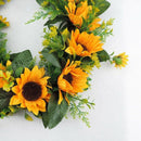 Artificial Sunflower Wreath Flower Wreath With Yellow Sunflower And Green L