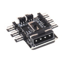 New PC IDE Molex 1 To 8 Way Splitter 3-Pin Cooling Fan Hub Power Socket AdaptLJ