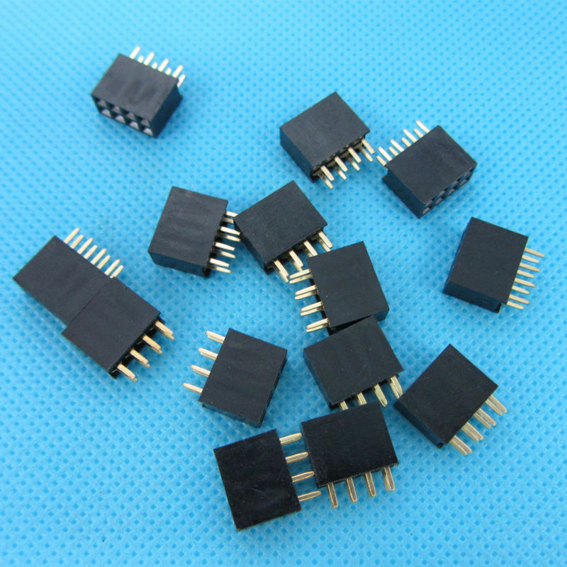 20PCS 2x4 Pin 8P 2.54mm Double Row Female Straight Header Pitch Socket Hot SE