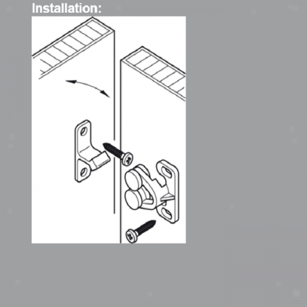 1 Set Twin Double Ball Roller Catches Cupboard Cabinet Wardrobe Door Latch
