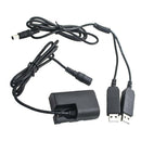 DR-E6 Dummy Battery DC Coupler Dual USB for Canon EOS 5D, 5D II III IV, 5DS, 5DS