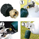 Propane Refill Adapter Gauge Lpg Gas Bottle Cylinder Camping Adaptor For S6I0