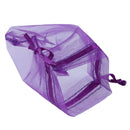 100 Dark Purple Organza Wedding Favour Candy Bags Jewellery Organza Pouches