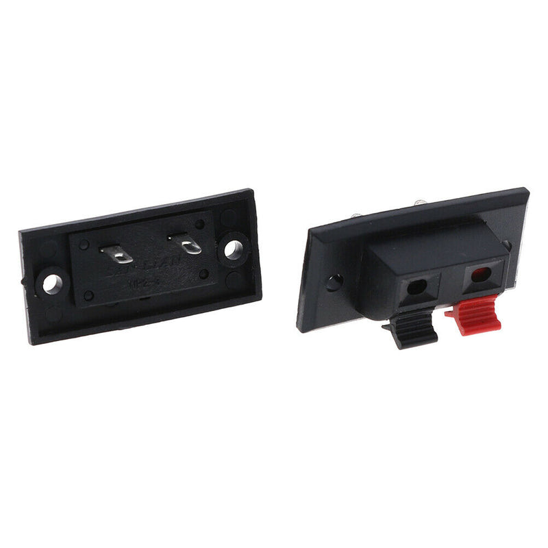 2Pcs 2 Positions Connector Terminal Push in Audio Speaker Terminals Cy