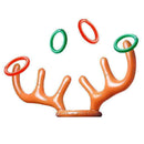 Inflatable Reindeer Antler Hat Toss Rings Xmas Gift Holiday Party Game Moos W7A5