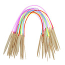 18 pairs/set Bamboo Circular Crochet Knitting Needles Tube Sewing Tools