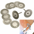 10X 60mm Diamond Coated Cutting Cut Off Disc Blade Wheel & For Rotary Tools Kit