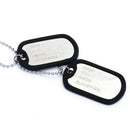 Necklace chain pendant 2 plate identity Dog Tag alloy fashion  men