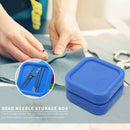 Magnetic Needlework Pins Storage Box for DIY Sewing Needles Case (Blue) A