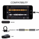 2 Pieces USB-C Type C to 3.5 mm Headphone Jack Earphone Audio Cable Black
