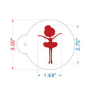 3pcs Mini Dancing Girls Cookie Cake Stencil Set DIY Cupcake Decorating StencilME