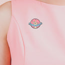 Pink Round Gesture Letters Badge Brooch Women Men Clothing Enamel Lapel Pin