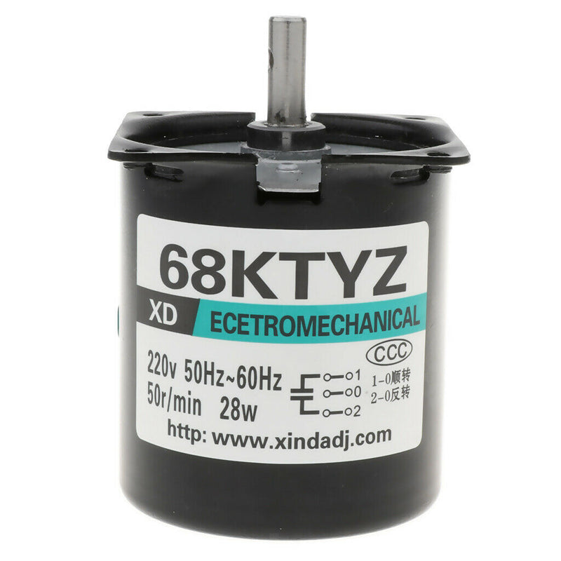 Low Speed AC 220V 28W CW/CCW Micro Permanent Magnet Synchronous Motor 50RPM