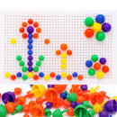 1Set Platsic Mushroom Studs Board Combinations Kids Educational  Puzzle Toys ME