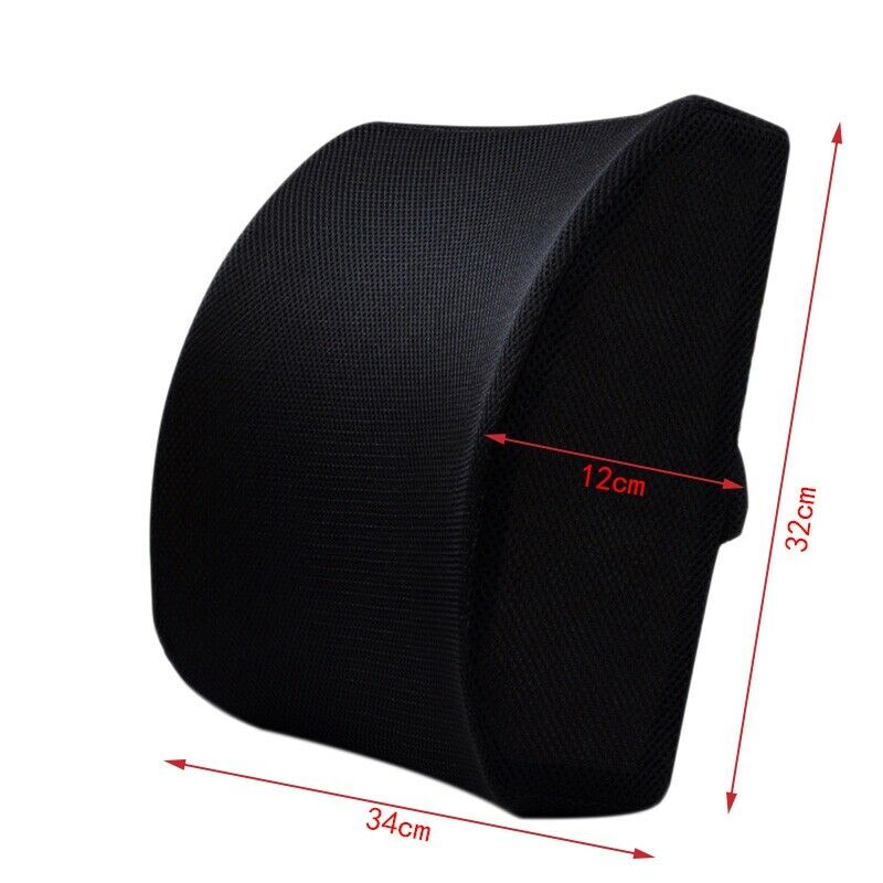Memory Foam Seat Chair Lumbar Back Support Cushion Pillow For Office Home C R5J2