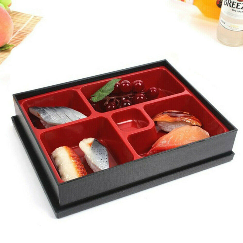 5 Grid Bento Box Japanese Lunch Box Reusable Chopsticks Rice Sushi Catering