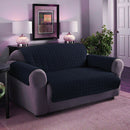 2-Seater Quilted Sofa Protector Throw Furniture Covers Dog Cat Pet Dark Blue
