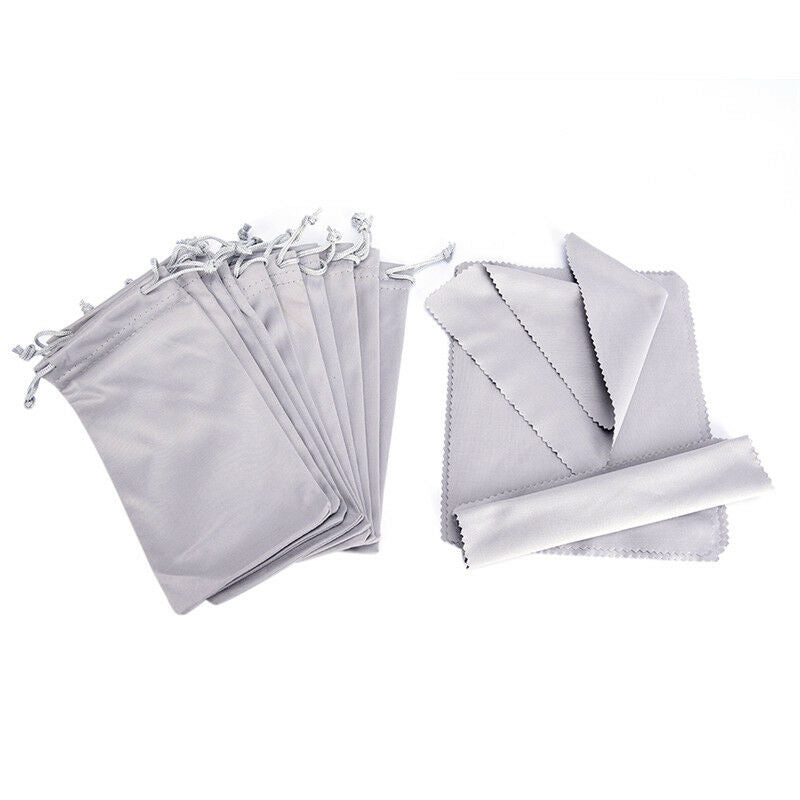 1 Pouches Sunglasses Cloth Dust Cleaning Optical Glasses Carry Bag Portable FT