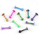 10PCS 16G Stainless Steel Tragus Ball Lip Labret Rings Bar Piercing Jewelry  M&E