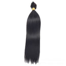 30-Inch Drawstring Straight Straight Virgin Remy Brazilian Hair Braided Bun V7N6