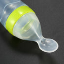 Baby Squeezing Feeding Bottle Silicone Training Rice Spoon Infant Cereal Fo D4Q8