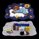 20" x 14" Sleeping Bear Latch Hook Kit with Basic Tools for DIY Rug Cushion