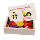 60pcs Wooden Puzzle Blocks Shape Cognition for Children Early Education