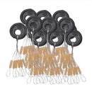 600 Pcs/100 Groups Fishing Bobber Stopper 6 In 1 Yellow Rubber Cylindrical