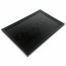 Wooden serving tray tea dishes plate - Black, 39x30x2cm