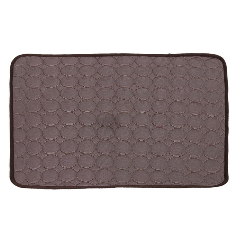 Summer Pet Cooling Ice Mat Cat Dog Sleeping Blanket Cushion (Coffee XL) A