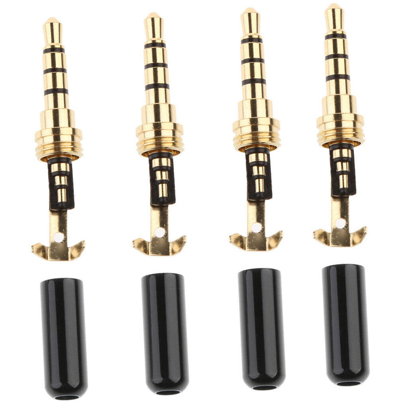 4X 3.5mm Male Stereo Audio AUX Adapter Plug Jack Adapter Repair for Earphone