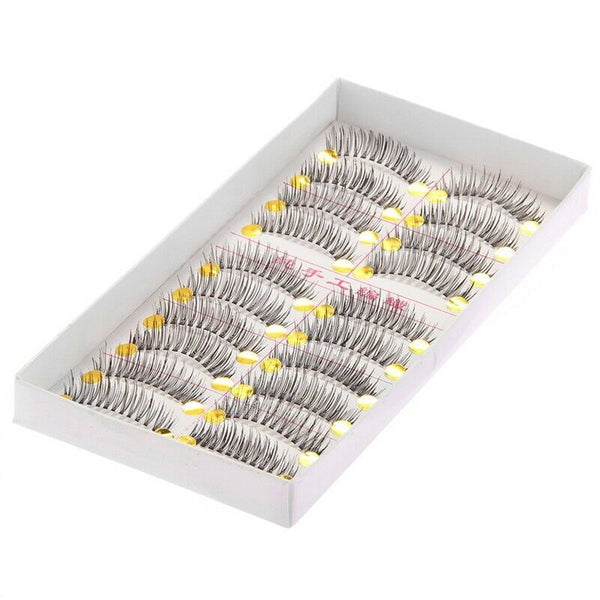 10 Pairs Makeup Handmade Natural Long False Eyelashes Eye Lashes 1.2cm E2U3