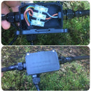 2Pcs Weatherproof IP66 Outdoor/External Junction Box 3-cable Connector Can