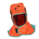 2x Flame Retardant Welding Protective Head Cover Working Hood Helmet Orange