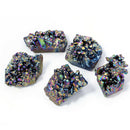 100% Natural Crystal Aura Quartz Amethyst Rainbow Specimen Cluster Stone Gift
