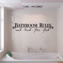 Bathroom Rules Art Wall Stickers Vinyl Removable Decals Mural Home Room Decor