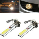 2Pcs H3 COB LED Bright Xenon White 6000K Car Auto Fog Light Lamp Bulb 12V OZ