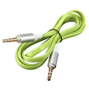 Flat 1M 3.5mm Jack Plug To Plug Male Cable Audio Lead Headphone AUX MP3 iPo