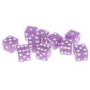 10pcs Plastic Six Sided D6 Dice Digital Dices Kit Party Board Game Dices for