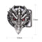 Men's belt buckle 7.3cm dragon head black pattern bronze metal pin bucklesSE3c