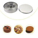 set of 12 Stainless Steel Round Mousse ring Cutter Cutting Mould cake mould