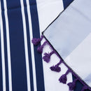 Polyester Blue and White Pinstripe Beach towel body Yoga Mat Wall Hanging T
