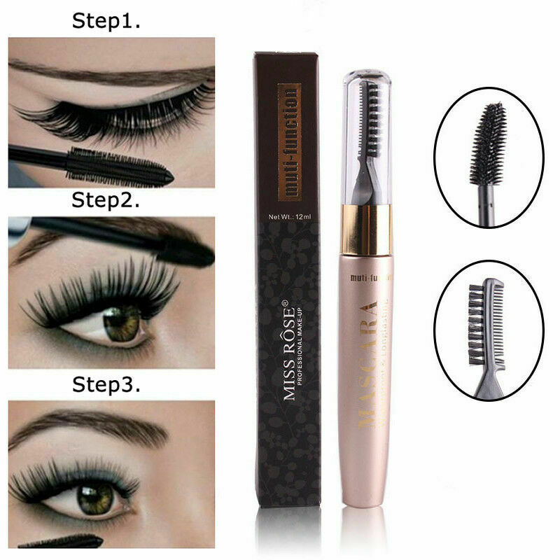 1 Pcs Eyelash Mascara Fiber Waterproof Curling Lengthening Long-Lasting T6F3