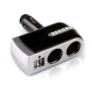 Dual USB 2 Way Car Cigarette Lighter Socket Splitter Charger Adapter New DC U0F9